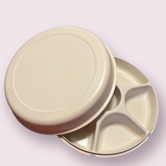 Tupperware Kitchen Vintage Tupperware Divided Serving Tray And Lid